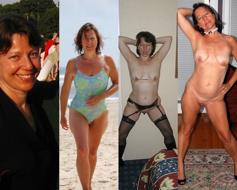 Mature moms in black (sheer nylon) stockings — 31