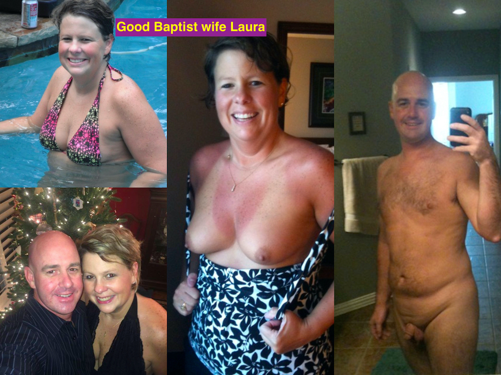 Texas Hubby shares his naked wife, Laura — 44