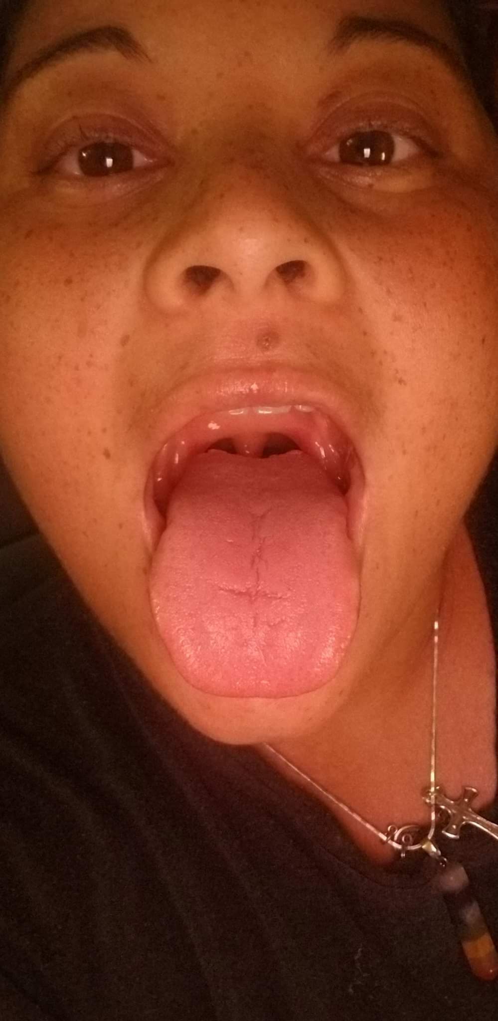 Cum all over my freckles and my tongue daddy! — 44