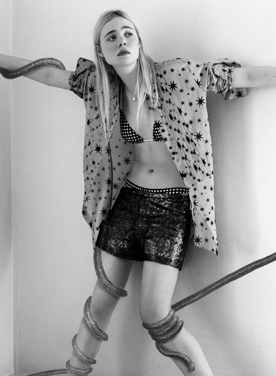 Elle Fanning pale breedable pasty white stomach — 29