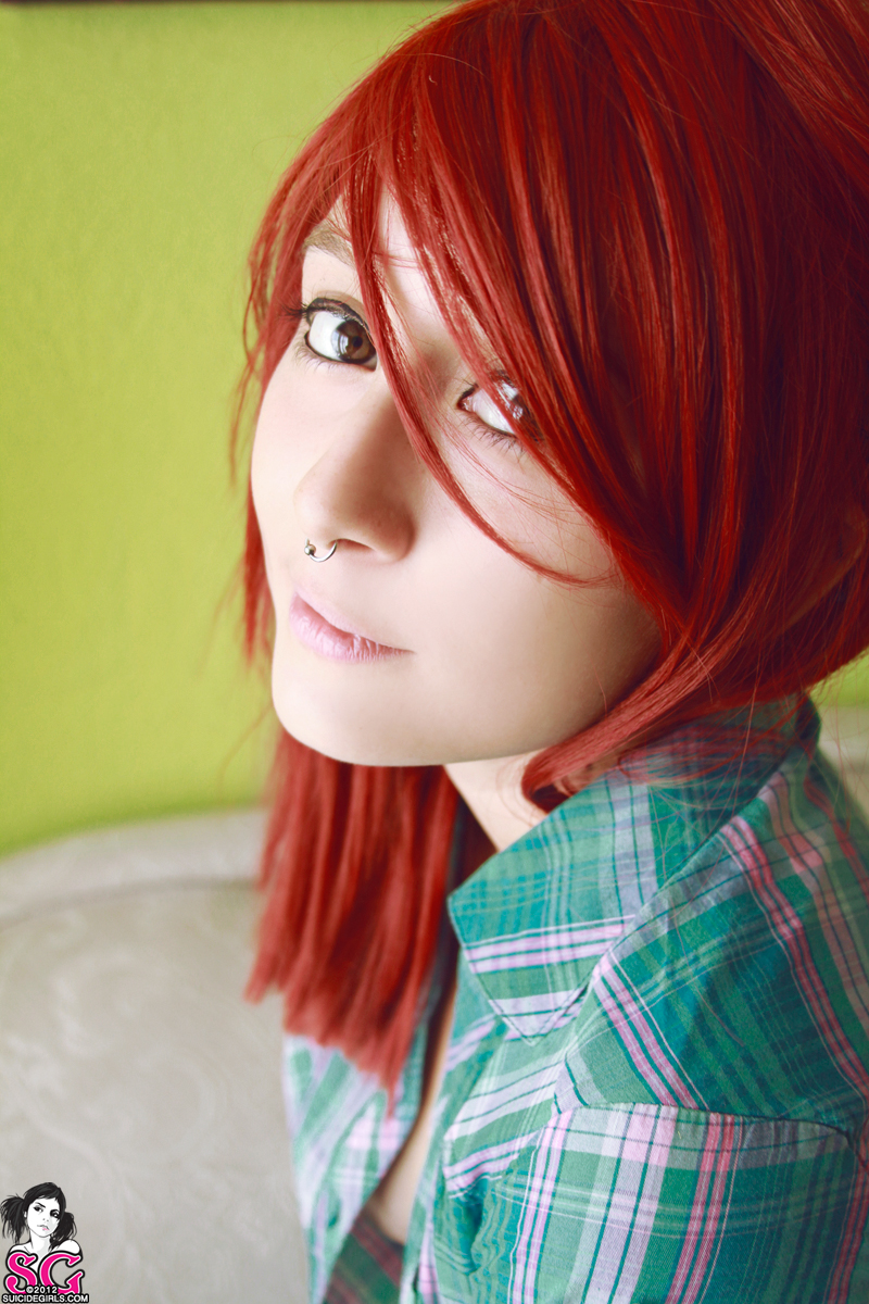 Tattooed Redhead Teen Posing — 9