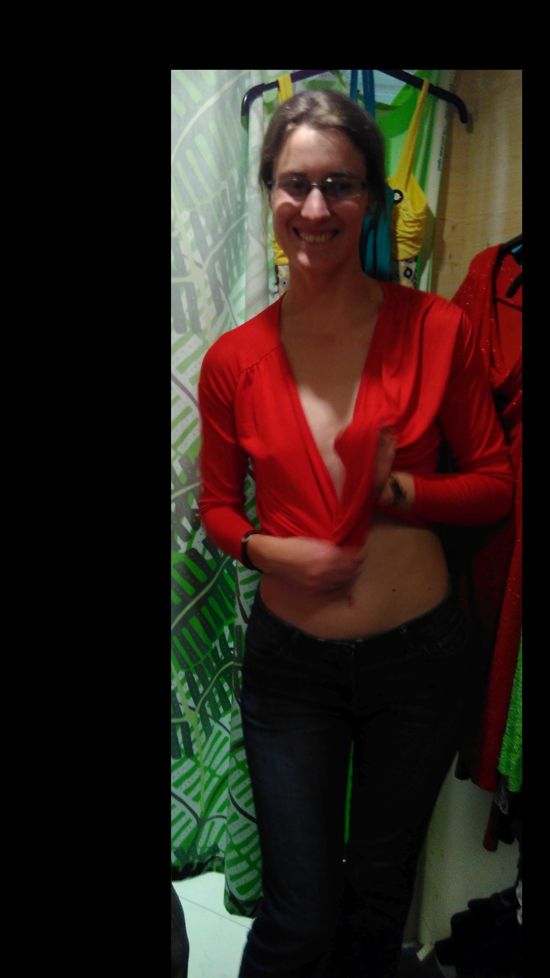 Lucie Koudelkova Czech Glasses Flatchest Student — 6